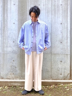 「CPCM」｜「アイテム（スリッポン）」を使った、SHINJI OMINOさん（メンズ・182cm）の春コーディネート