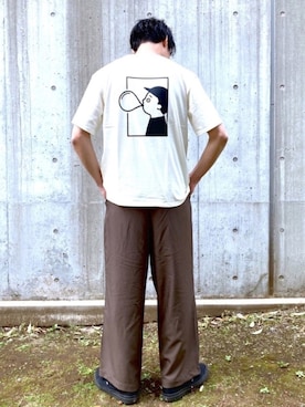 「CPCM」｜「アイテム（スリッポン）」を使った、SHINJI OMINOさん（メンズ・182cm）の春コーディネート