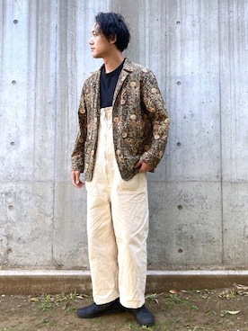 「30代コーデ」｜「アイテム（オールインワン・サロペット）」を使った、SHINJI OMINOさん（メンズ・182cm）の春コーディネート