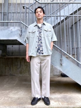 「ONIKI（オニキ）のアイテム」を使った、SHINJI OMINOさん（メンズ・182cm）の夏コーディネート