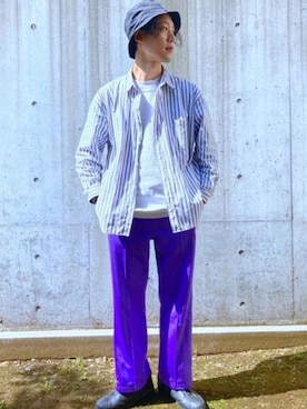 「MoonStar（ムーンスター）のMOONSTAR/810s/ムーンスター/エイトテンス KITCHE/キッチェ（スニーカー）」を使った、SHINJI OMINOさん（メンズ・182cm）の春コーディネート