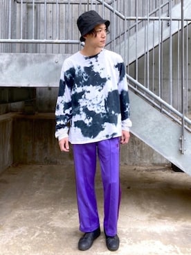 「MoonStar（ムーンスター）のMOONSTAR/810s/ムーンスター/エイトテンス KITCHE/キッチェ（スニーカー）」を使った、SHINJI OMINOさん（メンズ・182cm）の春コーディネート