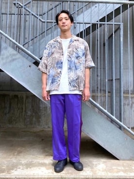 「MoonStar（ムーンスター）のMOONSTAR/810s/ムーンスター/エイトテンス KITCHE/キッチェ（スニーカー）」を使った、SHINJI OMINOさん（メンズ・182cm）の夏コーディネート