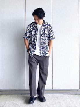 「ONIKI（オニキ）のアイテム」を使った、SHINJI OMINOさん（メンズ・182cm）の夏コーディネート