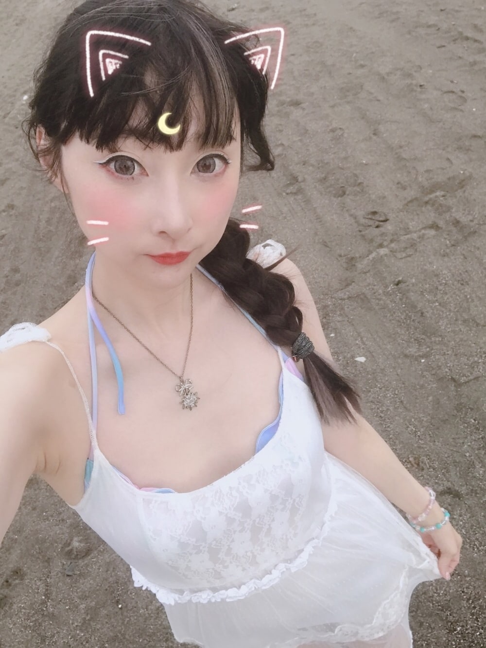 「海、海コーデ、水着、水着コーデ、夏、夏コーデ、Rinrindoll、ビキニ、白、東京」｜「L.D.S.のアイテム（水着、その他）」を使った、RinRin Dollさん（レディース・165cm）の夏コーディネートの1枚目の写真