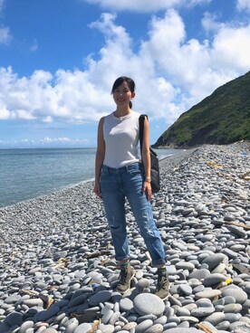 「爬山」｜Shih Ying Liawさん（レディース・160cm）の秋コーディネート