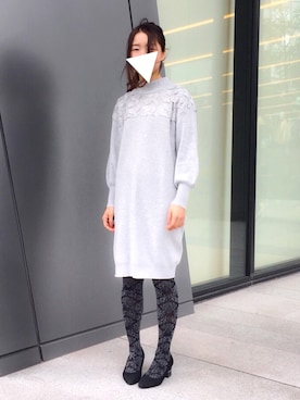 「ラメタイツ」｜Ayakaさん（レディース・162cm）の春コーディネート