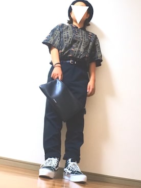 「EMODA」｜「アイテム（ハンチング/ベレー帽）」を使った、な つ みさん（レディース・160cm）の夏コーディネート