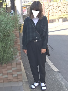 「LEPSIM（レプシィム）のT/R/PUテーパードパンツ　761850（その他パンツ）」を使った、な つ みさん（レディース・160cm）の夏コーディネート