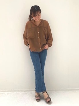 「CONSCIOUS DAY（コンシャスデイ）のアイテム」を使った、ORientalTRafficプレスさん（レディース・159cm）の春コーディネート