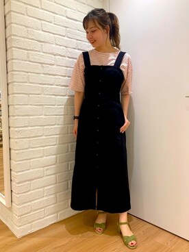 「SLY（スライ）のアイテム（オールインワン・サロペット）」を使った、ORientalTRafficプレスさん（レディース・159cm）の夏コーディネート