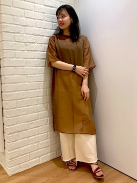 「オリエンタルトラフィック」｜「アイテム（チュニック）」を使った、ORientalTRafficプレスさん（レディース・159cm）の夏コーディネート