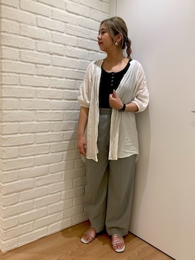 「カーキパンツ」｜ORientalTRafficプレスさん（レディース・159cm）の夏コーディネート