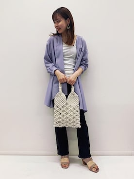 「CONSCIOUS DAY（コンシャスデイ）のアイテム」を使った、ORientalTRafficプレスさん（レディース・159cm）の夏コーディネート