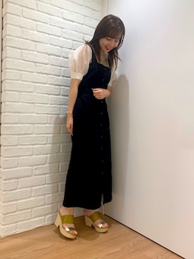 「SLY（スライ）のアイテム（オールインワン・サロペット）」を使った、ORientalTRafficプレスさん（レディース・159cm）の夏コーディネート