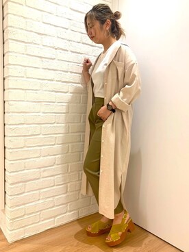 「オリエンタルトラフィック」｜「アイテム（シャツワンピース）」を使った、ORientalTRafficプレスさん（レディース・159cm）の夏コーディネート