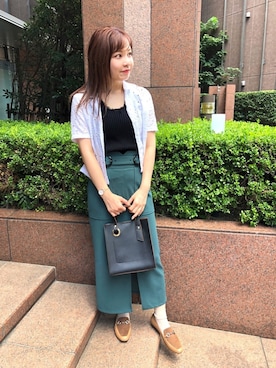 「グリーンスカート」｜ORientalTRafficプレスさん（レディース・159cm）の秋コーディネート