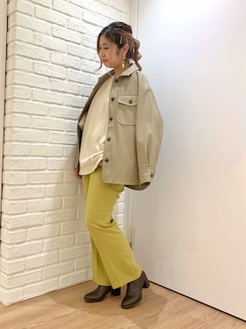 「スラックスパンツ」｜ORientalTRafficプレスさん（レディース・159cm）の冬コーディネート