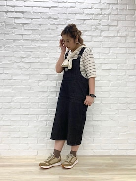 「デニムサロペット」｜ORientalTRafficプレスさん（レディース・159cm）の春コーディネート