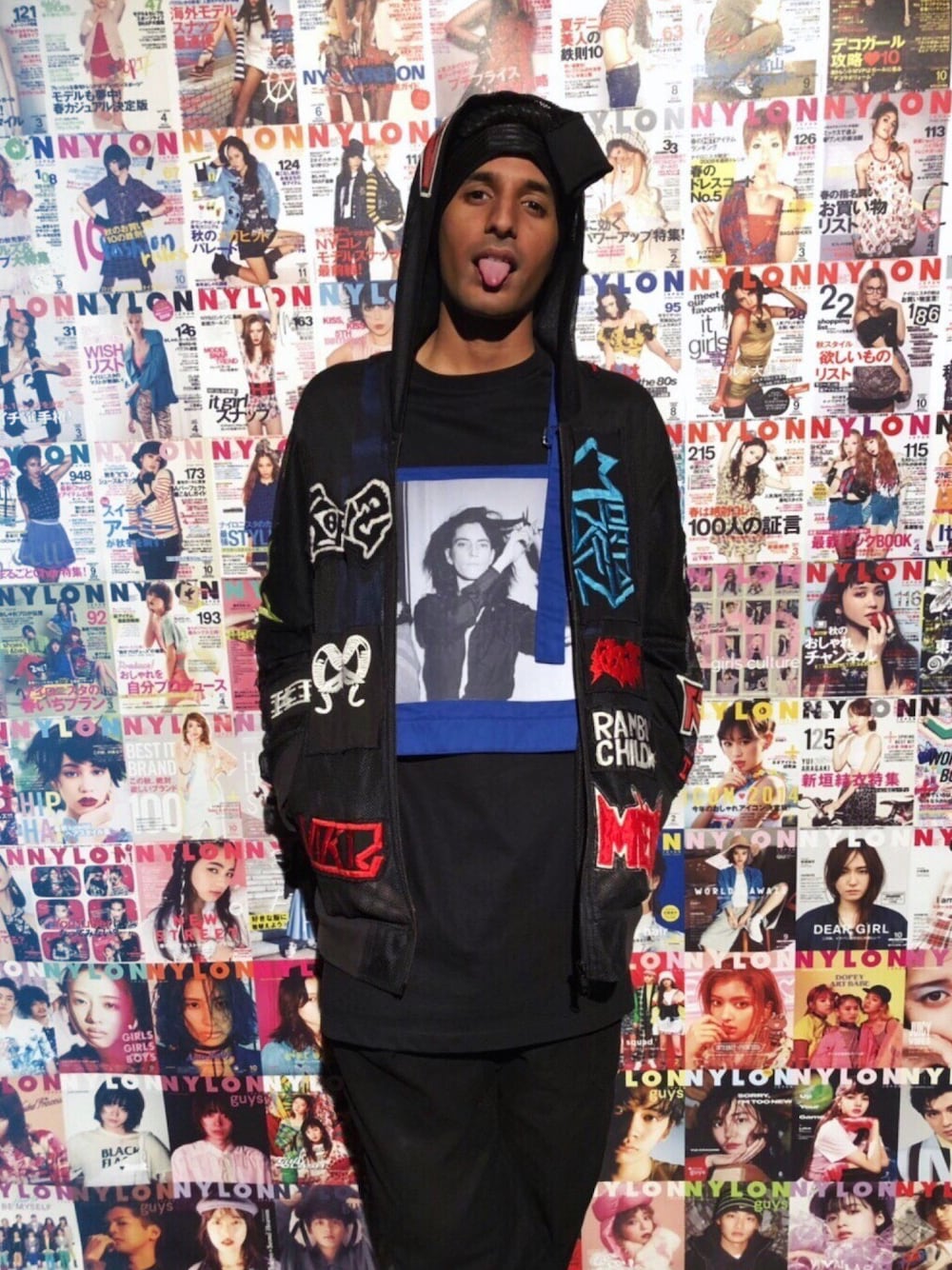 「nylon、nylonjapan、ドゥーラグ、エプロン、メタル、ktz、RAF SIMONS、RICK OWENS、ストリート、fentyxpuma」｜「FENTY PUMA by Rihannaのアイテム（帽子、ブラック系）」を使った、Lisasさん（メンズ・180cm）の春コーディネートの1枚目の写真