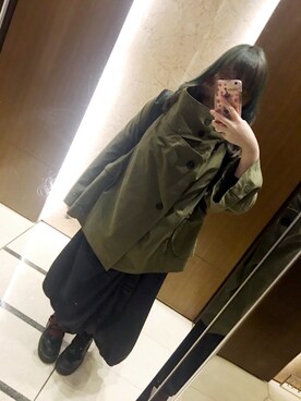 萌 MOYURUのジャンパースカートを使った人気ファッション