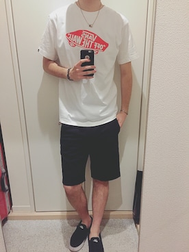 「アイテム（バングル/リストバンド）」を使った、hitoshiさん（メンズ・179cm・20代）の夏コーディネート
