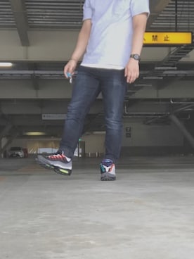 「アイテム（バングル/リストバンド）」を使った、山田さん（メンズ・166cm・20代）の夏コーディネート