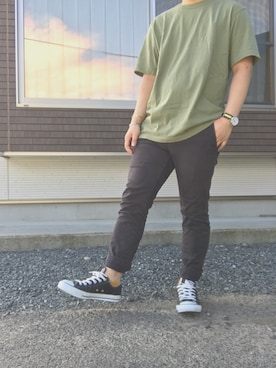 「アイテム（バングル/リストバンド）」を使った、山田さん（メンズ・166cm・20代）の夏コーディネート