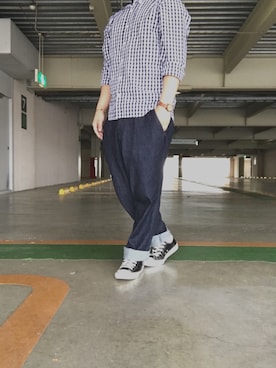 「アイテム（バングル/リストバンド）」を使った、山田さん（メンズ・166cm・20代）の夏コーディネート