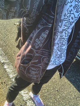 「Keith Haring（キース・ヘリング）のアイテム」を使った、koukiさん（メンズ・172cm）の秋コーディネート