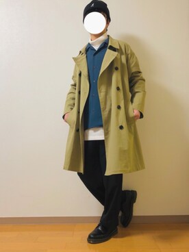 「EMMA  CLOTHES」｜「アイテム（トレンチコート）」を使った、せいやさん（メンズ・168cm）の秋コーディネート
