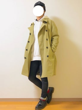 「EMMA  CLOTHES」｜「アイテム（トレンチコート）」を使った、せいやさん（メンズ・168cm）の冬コーディネート