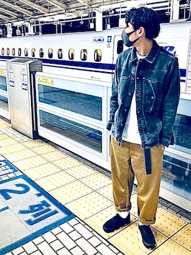 「G-STAR RAW（ジースターロゥ）のアイテム（デニムジャケット）」を使った、Takafumi Watanabeさん（メンズ・178cm）の秋コーディネート