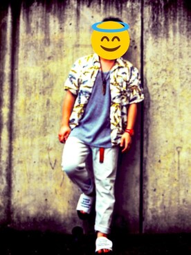 「STUDIO SEVEN（スタジオ セブン）のアイテム（パンツ）」を使った、ぐちおさん（メンズ・168cm）の夏コーディネート