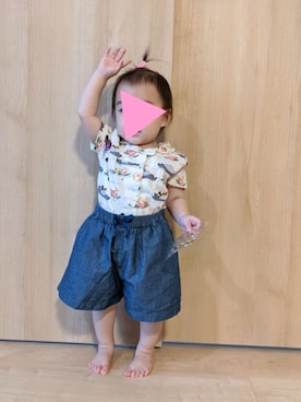 「キュロット」｜「アイテム（セットアップ）」を使った、the_sugarsさん（キッズ・90cm）の夏コーディネート