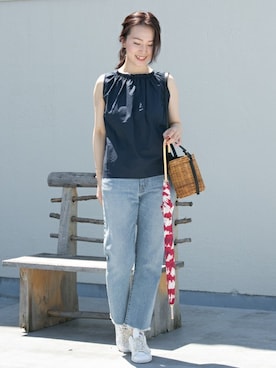 「Flea Store Vegetal(フリーストアベジタル)のアイテム」を使った、ameme URBAN RESEARCHさん(レディース・163cm)の春コーディネート