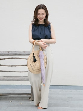 「eness（エネス）のアイテム」を使った、ameme URBAN RESEARCHさん（レディース・163cm）の春コーディネート