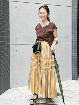 「ameme（アメメ）のアイテム（その他）」を使った、ameme URBAN RESEARCHさん（レディース・163cm）の夏コーディネート