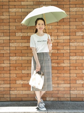 「URBAN RESEARCH（アーバンリサーチ）のアイテム（その他）」を使った、ameme URBAN RESEARCHさん（レディース・163cm）の夏コーディネート