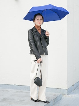 「URBAN RESEARCH（アーバンリサーチ）のアイテム（ライダースジャケット）」を使った、ameme URBAN RESEARCHさん（レディース・163cm）の秋コーディネート
