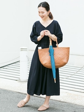 「アイテム（長傘）」を使った、ameme URBAN RESEARCHさん（レディース・163cm）の夏コーディネート