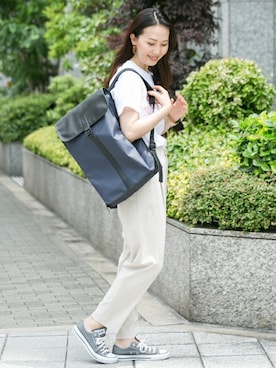 「ameme（アメメ）のアイテム（バッグ）」を使った、ameme URBAN RESEARCHさん（レディース・163cm）の夏コーディネート