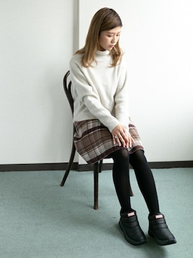 「おでかけ」｜「アイテム（レインシューズ）」を使った、ameme URBAN RESEARCHさん（レディース・161cm）の秋コーディネート