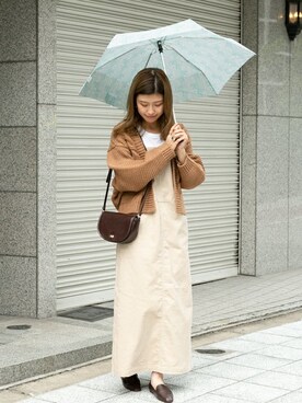 「アイテム（折りたたみ傘）」を使った、ameme URBAN RESEARCHさん（レディース・161cm）の秋コーディネート