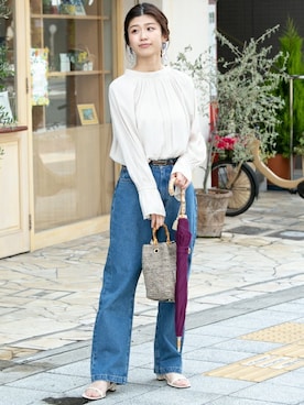 「URBAN RESEARCH（アーバンリサーチ）のアイテム（ベルト）」を使った、ameme URBAN RESEARCHさん（レディース・161cm）の春コーディネート