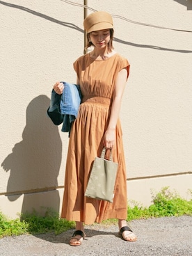 「SonnyLabel」｜「アイテム（デニムジャケット）」を使った、ameme URBAN RESEARCHさん（レディース・161cm）の春コーディネート