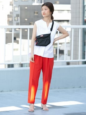 「HUNTER（ハンター）のアイテム（バッグ）」を使った、ameme URBAN RESEARCHさん（レディース・161cm）の夏コーディネート