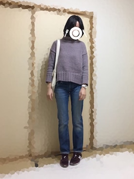 「CURRENT（カレント）のアイテム」を使った、mi-nさん（レディース・175cm）の冬コーディネート
