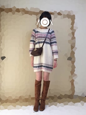 「ADAM ET ROPE'（アダムエロペ）のクロスボディーバッグ（ショルダーバッグ）」を使った、mi-nさん（レディース・175cm）の春コーディネート