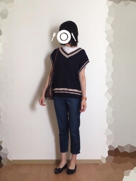 「ADAM ET ROPE'（アダムエロペ）のクロスボディーバッグ（ショルダーバッグ）」を使った、mi-nさん（レディース・175cm）の秋コーディネート